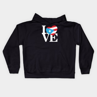 Retro Love Puerto Rico Kids Hoodie